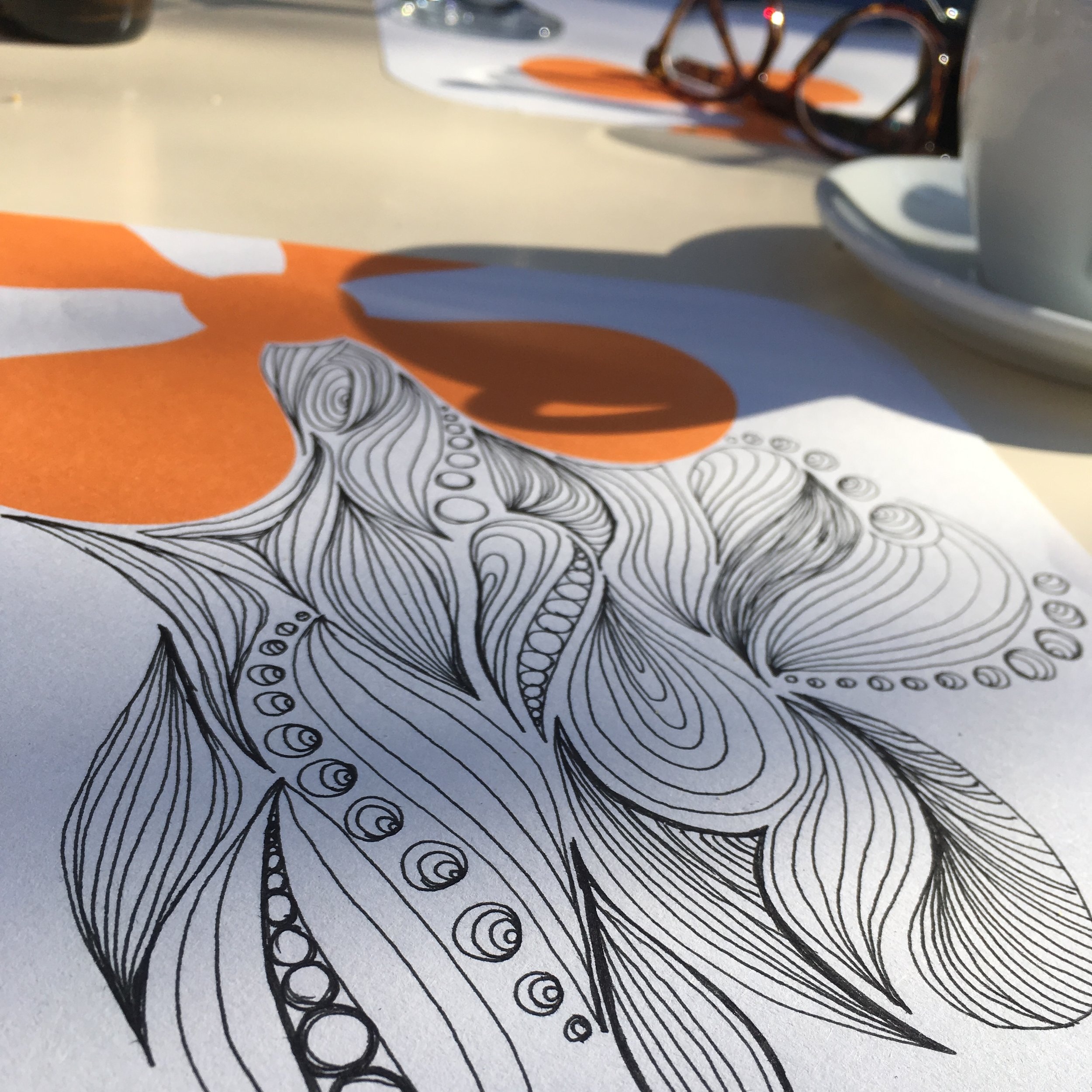 It may seem silly, but making time to have coffees and doodle makes me happy.