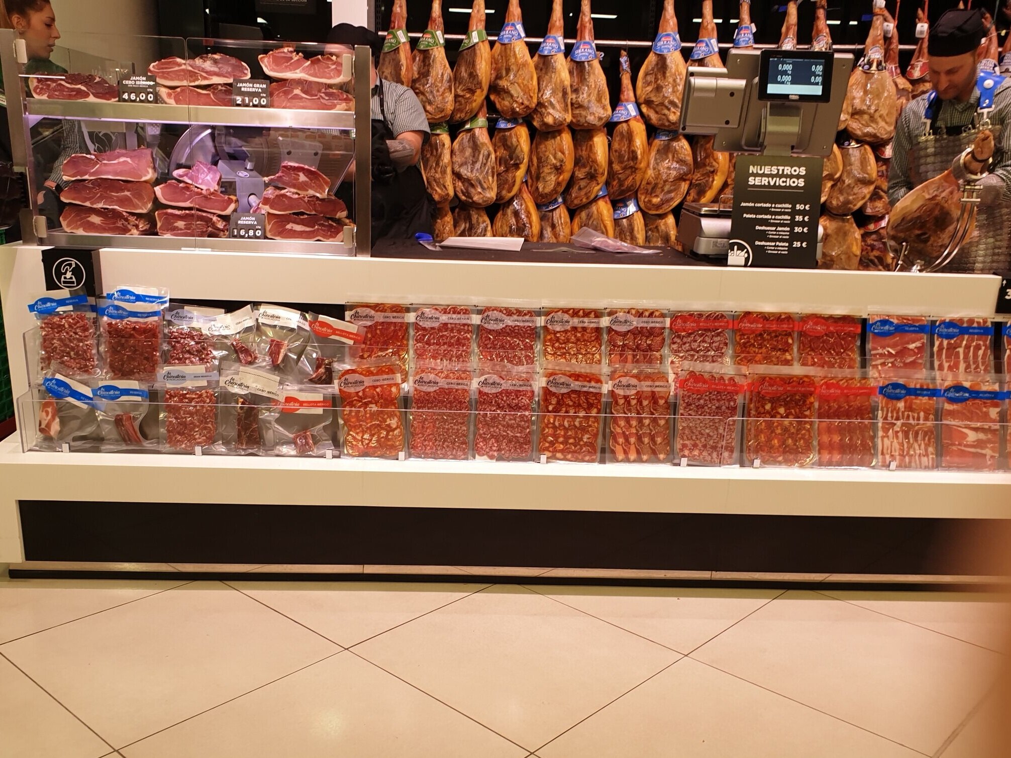 The meat section of the Mercadona.