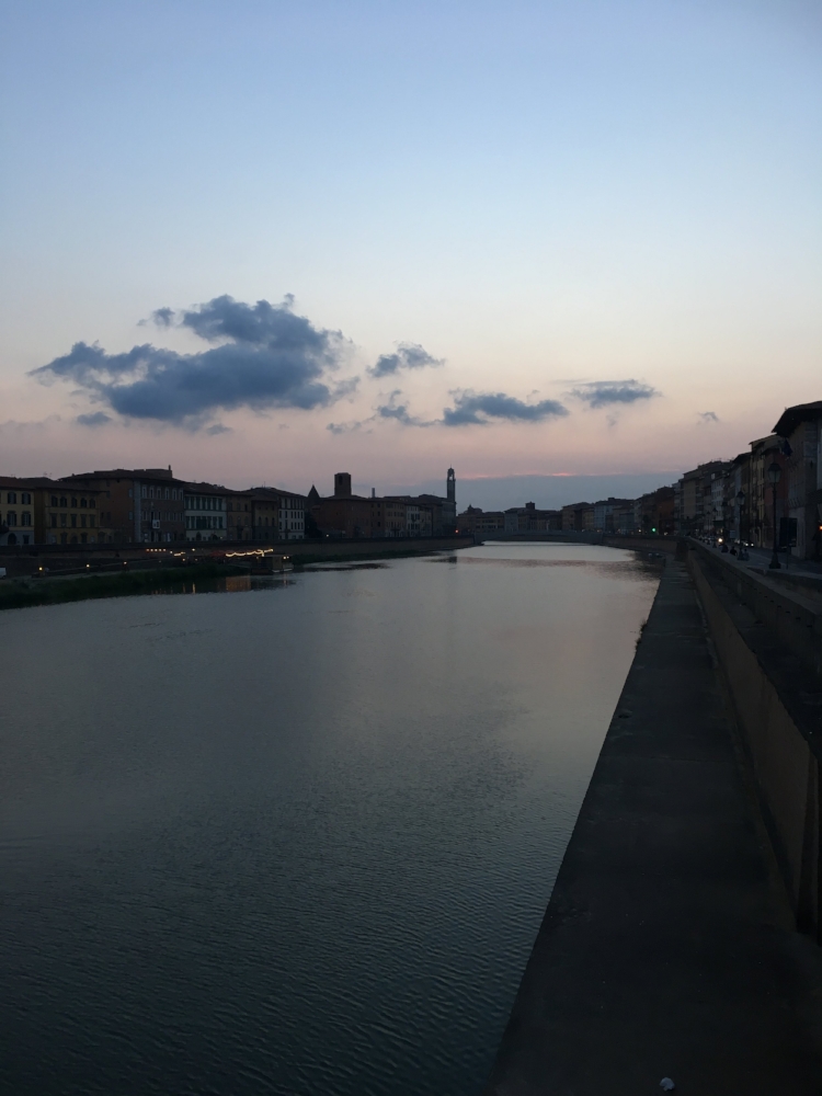The river in Pisa.